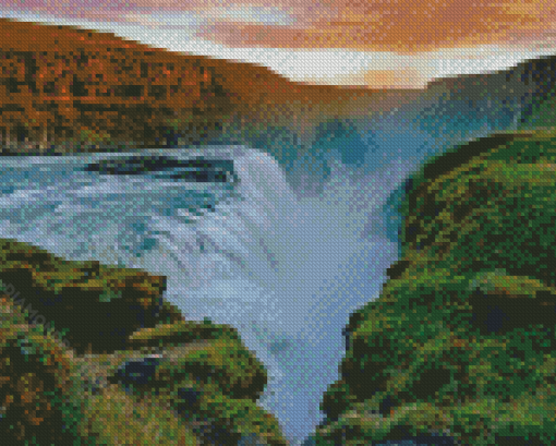 Gullfoss Falls Diamond Paintings