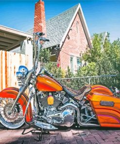 Harley Fat Boy Motorcycle Diamond Paintings