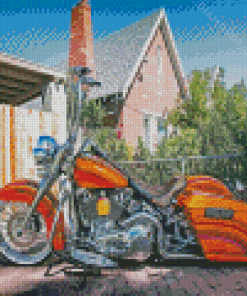 Harley Fat Boy Motorcycle Diamond Paintings