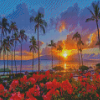 Hawaii Kaanapali Beach At Sunset Diamond Paintings