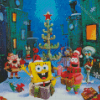 Its A SpongeBob Christmas Cartoon Diamond Paintings