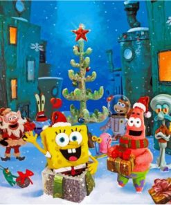 Its A SpongeBob Christmas Cartoon Diamond Paintings