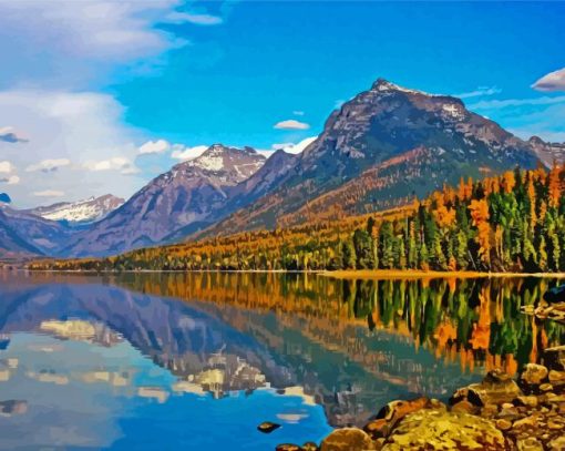 Lake McDonald In Montana Diamond Paintings