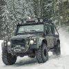 Land Rover Defender In Snow Diamond Paintings