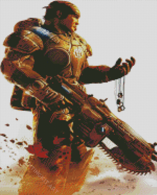 Marcus Fenix Gears Of War Game Diamond Paintings