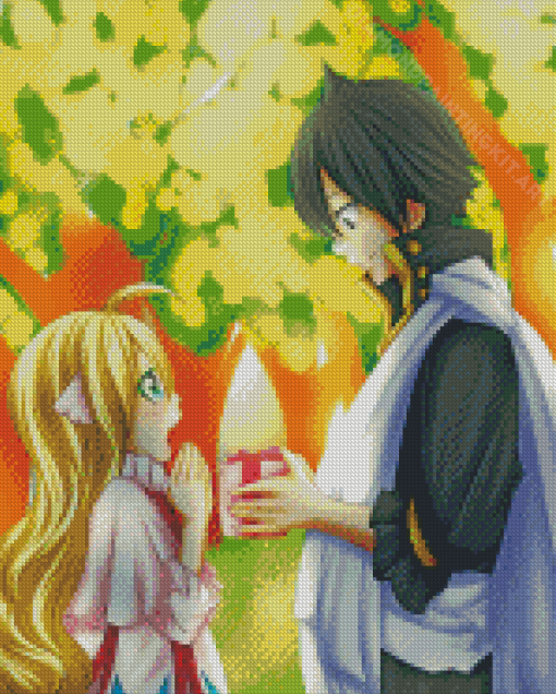 Mavis And Zeref Anime Characters Diamond Paintings