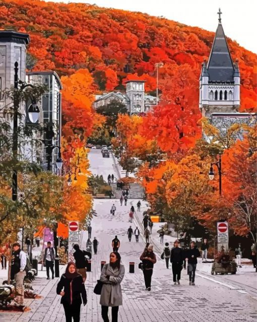 McGill University Fall Colors Diamond Paintings