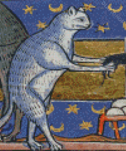 Medieval Ugly Cat Diamond Paintings