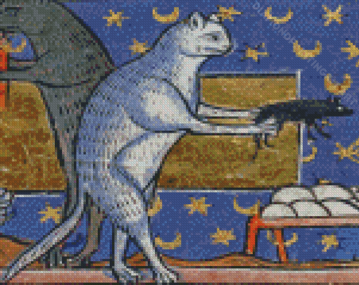 Medieval Ugly Cat Diamond Paintings