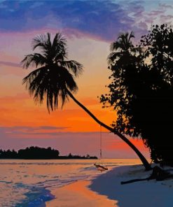 Meeru Island Sunset Diamond Paintings