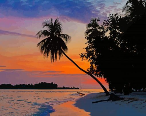 Meeru Island Sunset Diamond Paintings