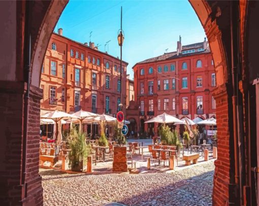 Montauban National Square In France Diamond Paintings