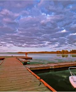 Moosehead Lake Maine Boardwalk Diamond Paintings