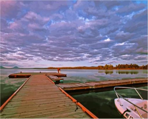 Moosehead Lake Maine Boardwalk Diamond Paintings