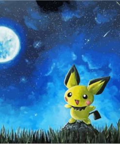 Pichu And Moon Diamond Paintings