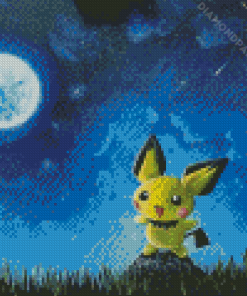 Pichu And Moon Diamond Paintings