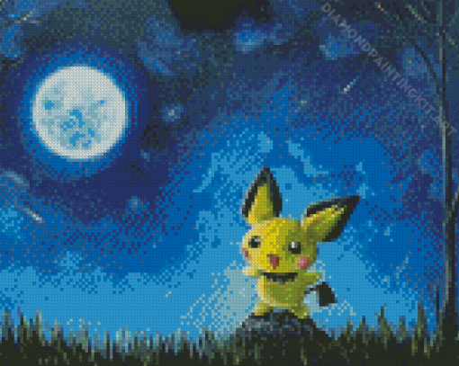 Pichu And Moon Diamond Paintings