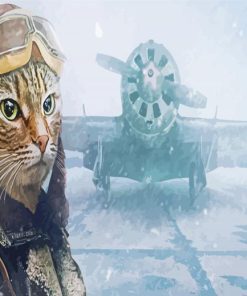 Pilot Cat Diamond Paintings