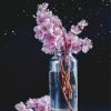 Pink Cherry Blossom In Glass Diamond Paintings