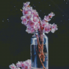 Pink Cherry Blossom In Glass Diamond Paintings