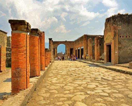 Pompeii Ancient Rome City Diamond Paintings