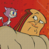 Powdered Toast Man And Cat From Ren And Stimpy Diamond Paintings