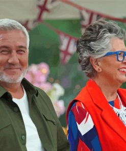 Prue And Paul Hollywood From Great British Baking Show Diamond Paintings