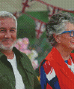 Prue And Paul Hollywood From Great British Baking Show Diamond Paintings