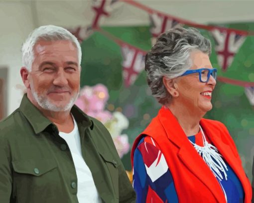 Prue And Paul Hollywood From Great British Baking Show Diamond Paintings