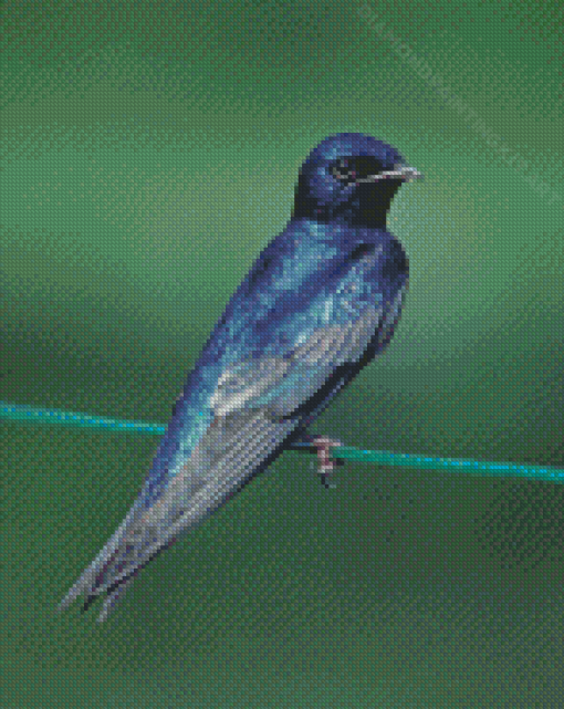 Purple Martin On Stick Diamond Paintings