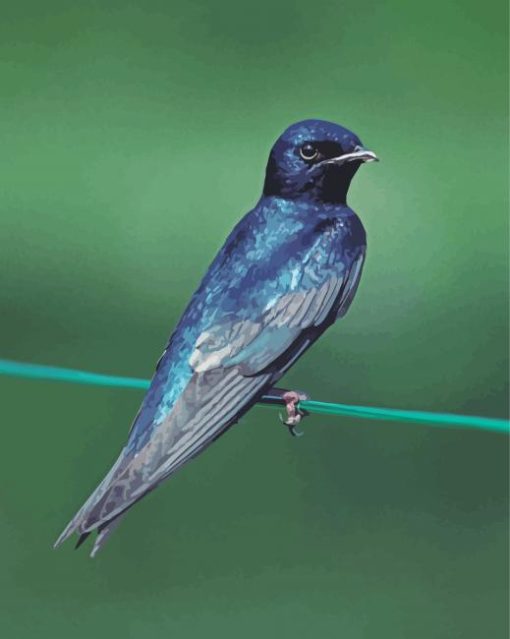 Purple Martin On Stick Diamond Paintings