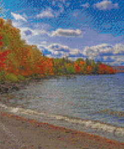 Rangeley Lake Maine Fall Landscape Diamond Paintings