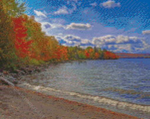 Rangeley Lake Maine Fall Landscape Diamond Paintings