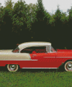 Red 55 Chevy Car Diamond Paintings