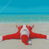 Santa On The Beach Diamond Paintings