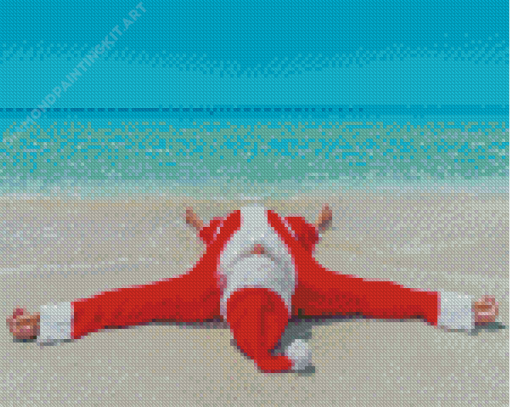 Santa On The Beach Diamond Paintings