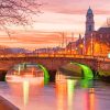 Sunset At Liffey River Dublin Diamond Paintings