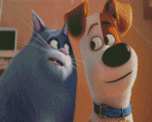 The Secret Life Of Pets Dog And Cat Characters Diamond Paintings