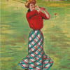 The Woman Golfer Diamond Paintings