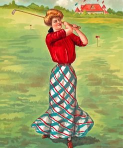 The Woman Golfer Diamond Paintings