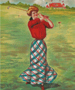 The Woman Golfer Diamond Paintings