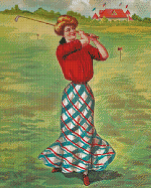 The Woman Golfer Diamond Paintings