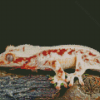 The Lilly White Crested Gecko Reptile Diamond Paintings