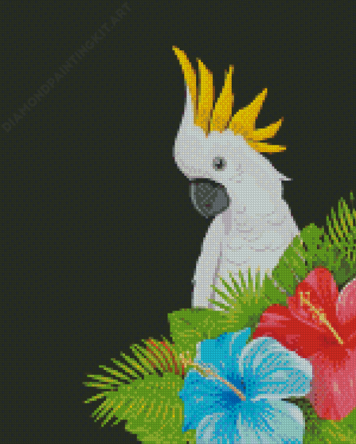 Umbrella Cockatoo Bird Diamond Paintings