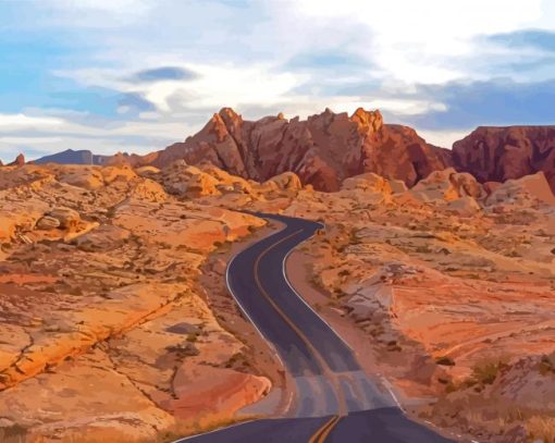 Valley Of Fire Nevada Landscape Diamond Paintings