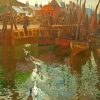 Vintage Tarbert Harbour Art Diamond Paintings