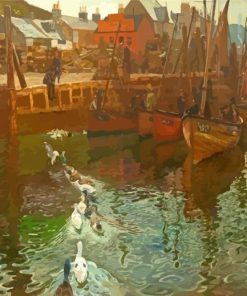 Vintage Tarbert Harbour Art Diamond Paintings