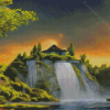 Waterfall House Diamond Paintings