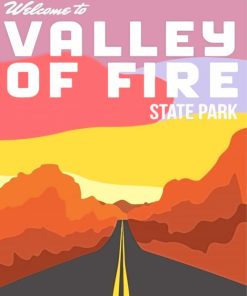 Welcome To Valley Of Fire State Park Poster Diamond Paintings