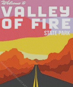 Welcome To Valley Of Fire State Park Poster Diamond Paintings